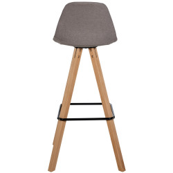 Lot de 2 tabourets de bar Corbin tissu carré