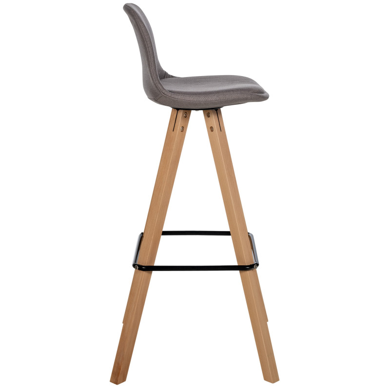 Lot de 2 tabourets de bar Corbin tissu carré