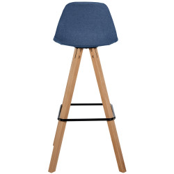 Lot de 2 tabourets de bar Corbin tissu carré