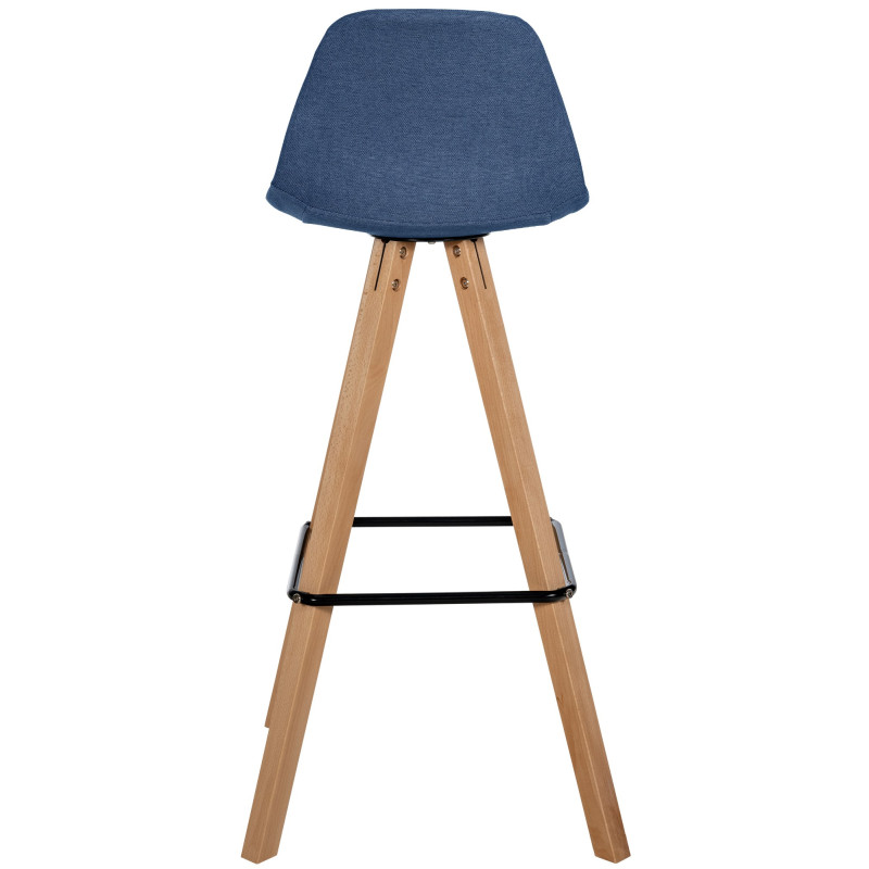 Lot de 2 tabourets de bar Corbin tissu carré