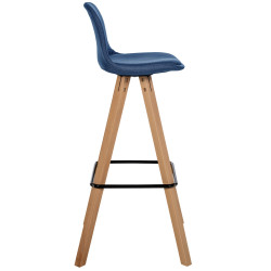 Lot de 2 tabourets de bar Corbin tissu carré