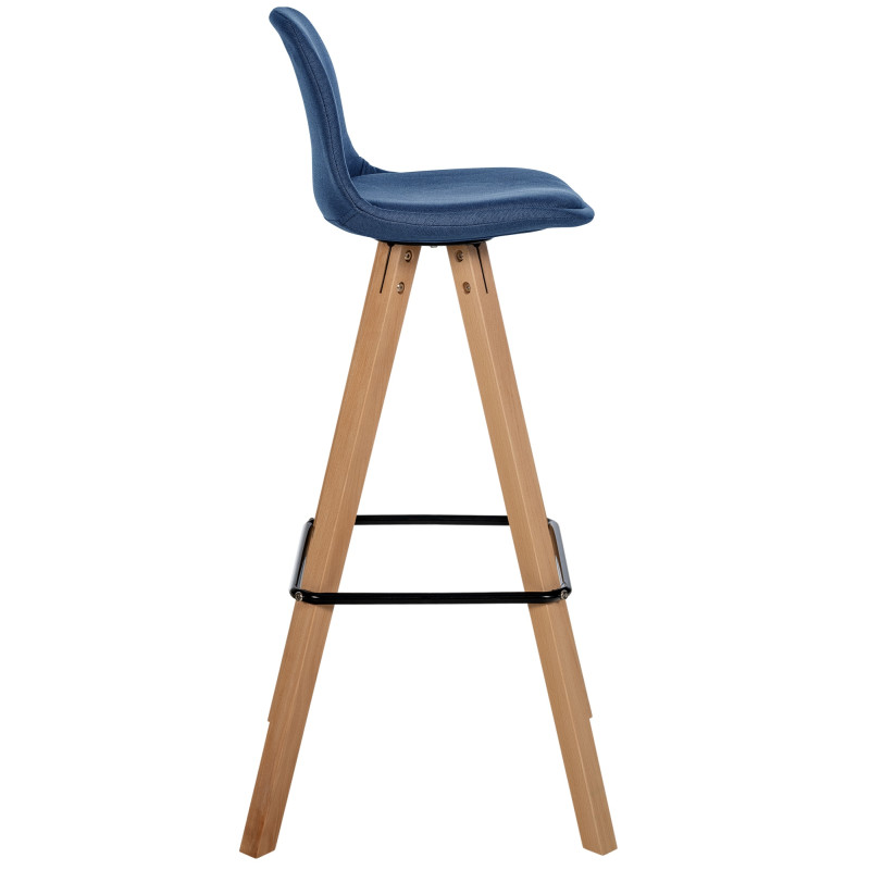 Lot de 2 tabourets de bar Corbin tissu carré