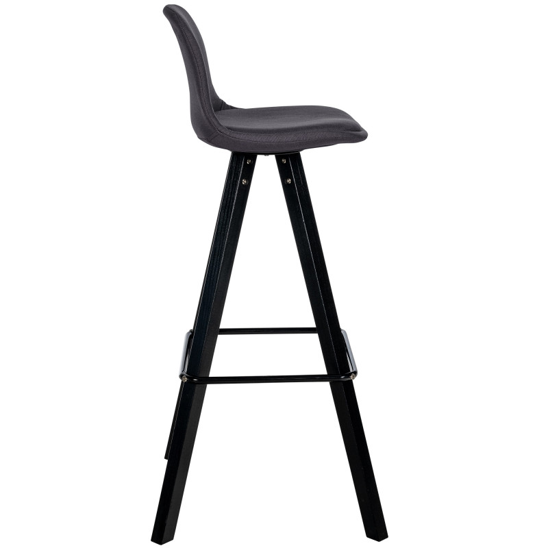 Lot de 2 tabourets de bar Corbin tissu carré