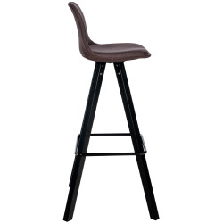 Lot de 2 tabourets de bar Corbin tissu carré