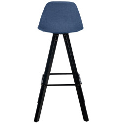 Lot de 2 tabourets de bar Corbin tissu carré