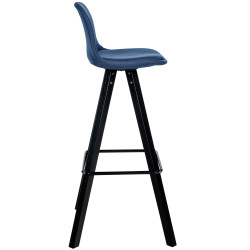 Lot de 2 tabourets de bar Corbin tissu carré