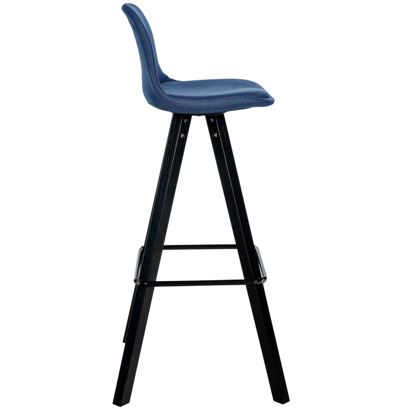 Lot de 2 tabourets de bar Corbin tissu carré