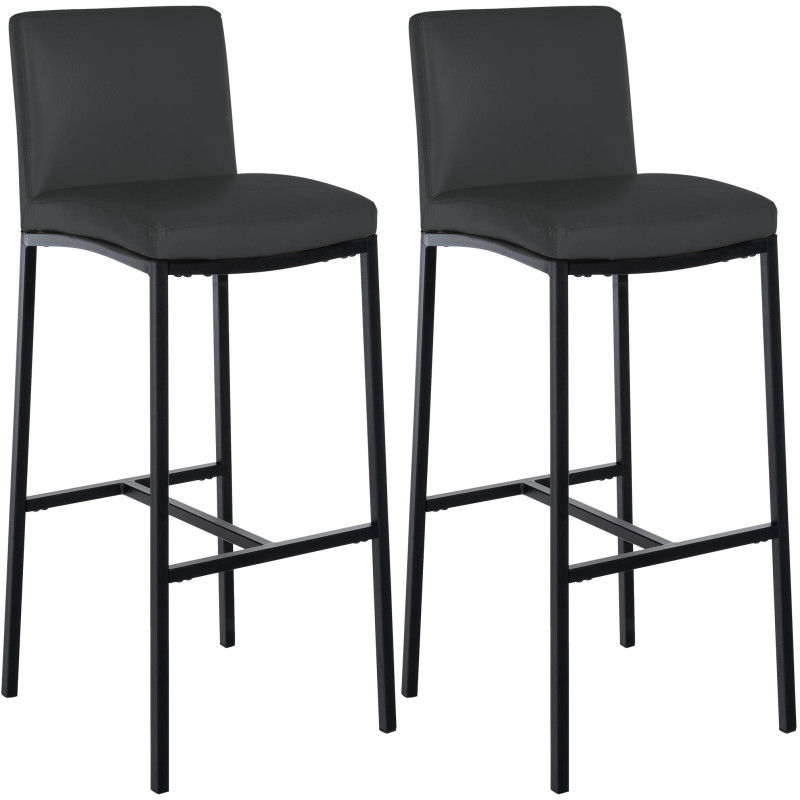 Lot de 2 tabourets de bar Freeport simili cuir B