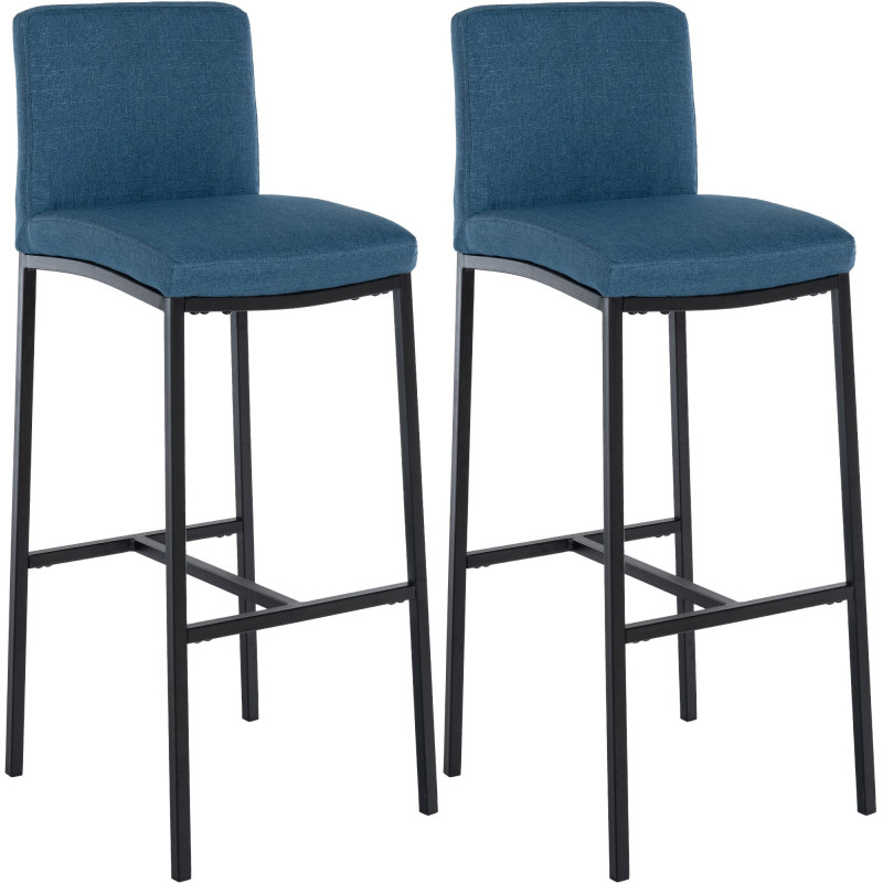Lot de 2 tabourets de bar Freeport tissu B