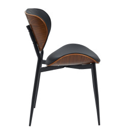 Lot de 2 chaises de salle à manger Enid en similicuir