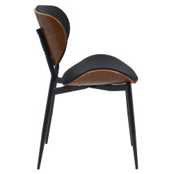 Lot de 2 chaises de salle à manger en tissu Enid