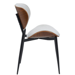 Lot de 2 chaises de salle à manger en tissu Enid