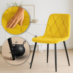 Ensemble de 2 chaises de salle à manger en velours Clairton