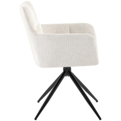 Lot de 2 chaises de salle à manger en tissu Jonah