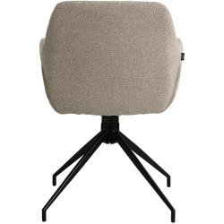 Chaise de salle à manger Merlinda en tissu Teddy