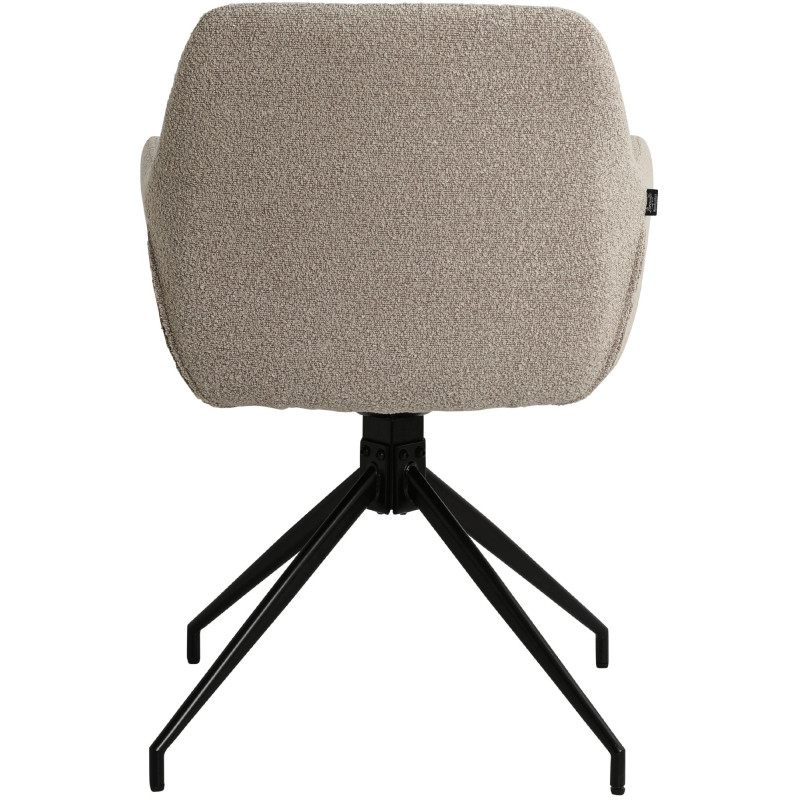 Chaise de salle à manger Merlinda en tissu Teddy