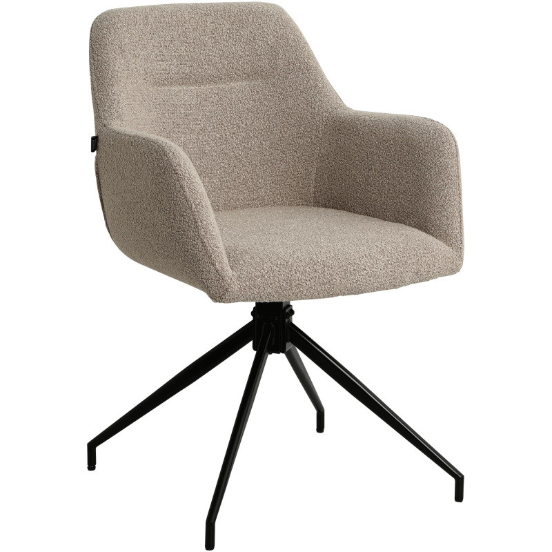 Chaise de salle à manger Merlinda en tissu Teddy