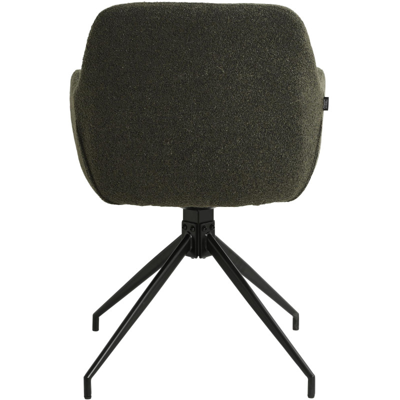 Chaise de salle à manger Merlinda en tissu Teddy
