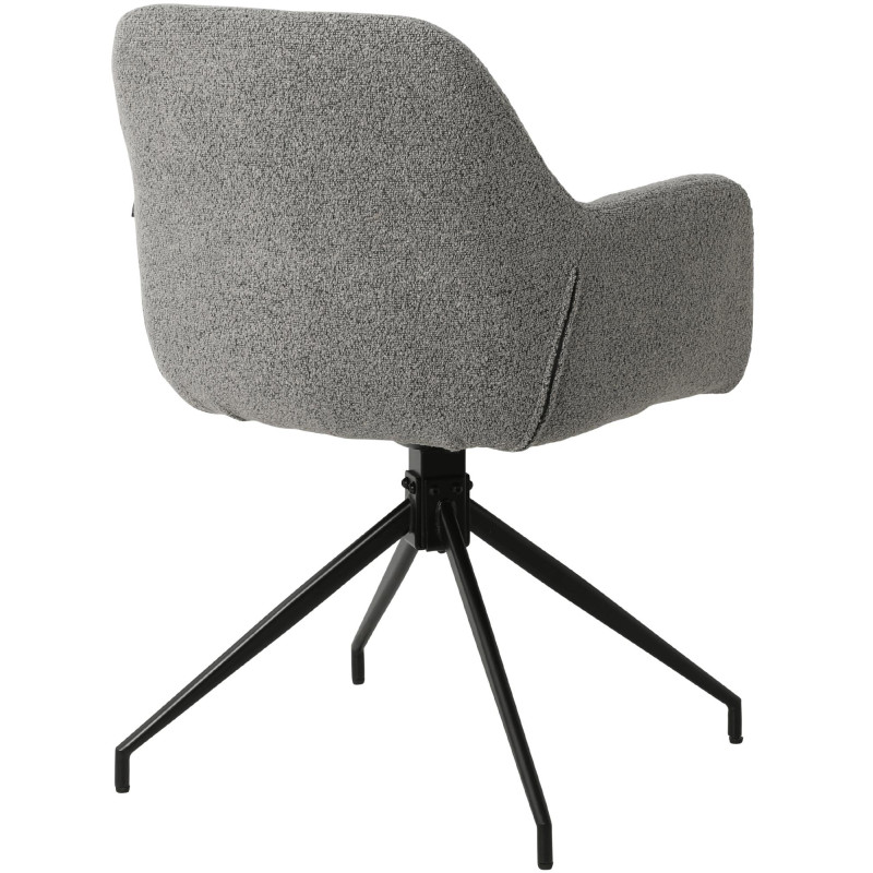 Chaise de salle à manger Merlinda en tissu Teddy