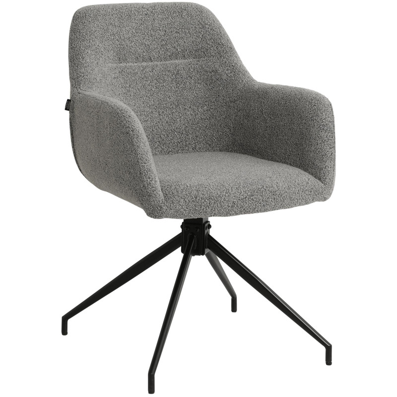 Chaise de salle à manger Merlinda en tissu Teddy
