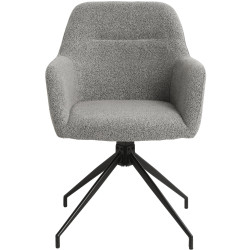 Chaise de salle à manger Merlinda en tissu Teddy