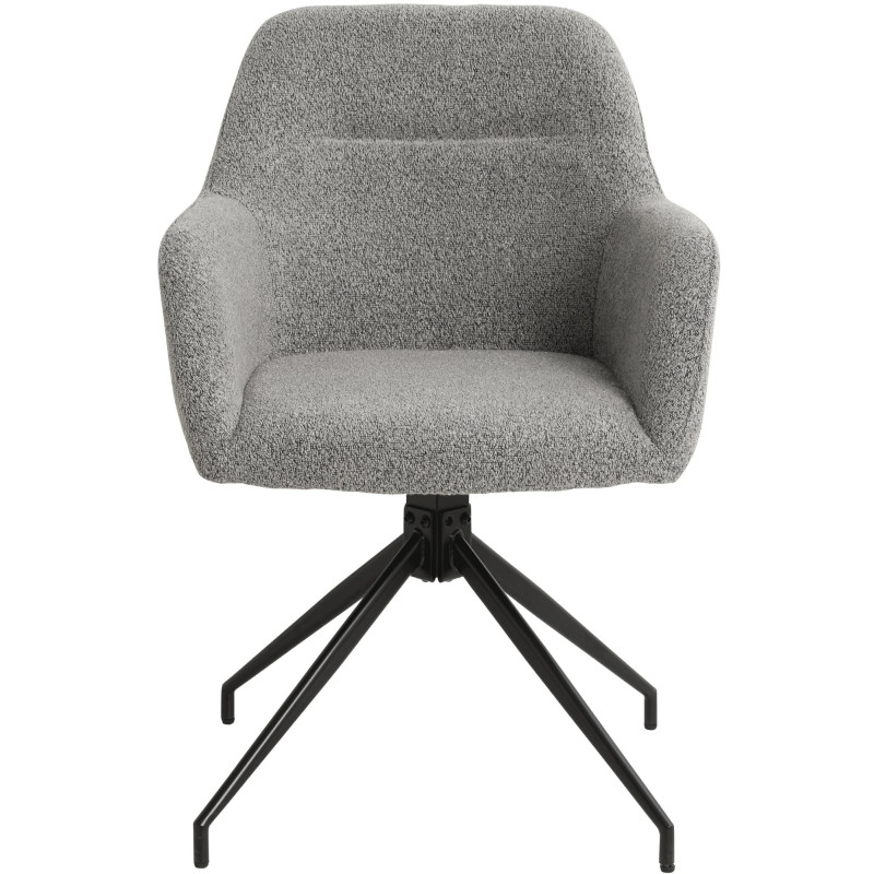 Chaise de salle à manger Merlinda en tissu Teddy