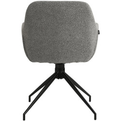 Chaise de salle à manger Merlinda en tissu Teddy