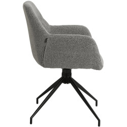 Chaise de salle à manger Merlinda en tissu Teddy