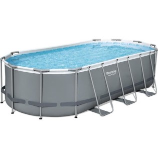 Kit Piscine hors sol tubulaire BESTWAY Power Steel™- 549 x 274 x 122 cm - Ovale (Avec filtre a cartouche, échelle, bвche, diffus