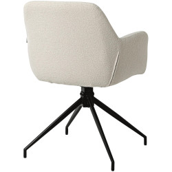 Chaise de salle à manger Merlinda en tissu Teddy