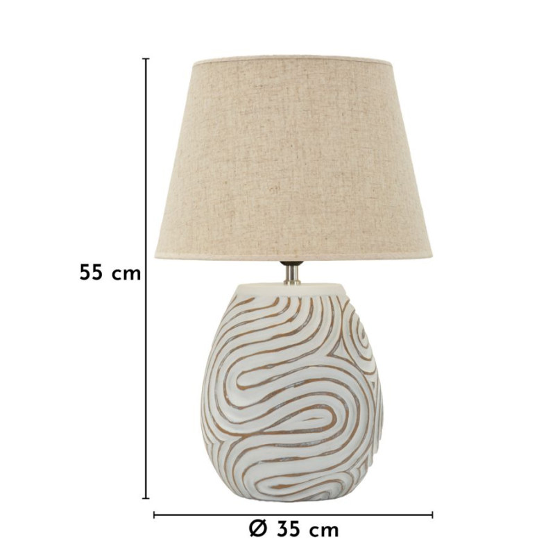 Lampe de table Oblix – lampe design moderne – Ø 35 x 55 cm