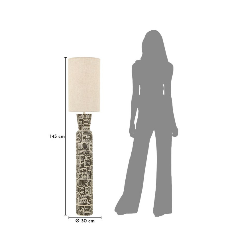 Lampadaire Nairobi – lampe sur pied design – Ø 30 x 145 cm