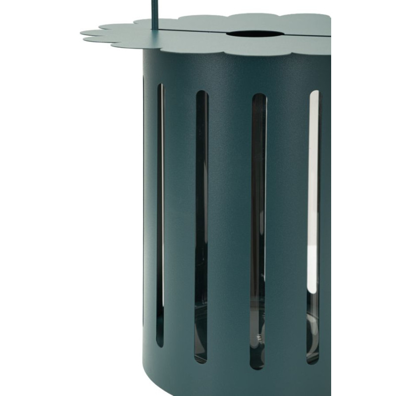 Lanterne Saturne bleue – lanterne design moderne – Ø 24 x 43 cm