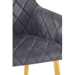Lot de 2 chaises de salle à manger en velours Monett G