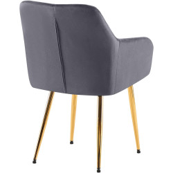 Lot de 2 chaises de salle à manger en velours Monett G