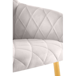 Lot de 2 chaises de salle à manger en velours Monett G