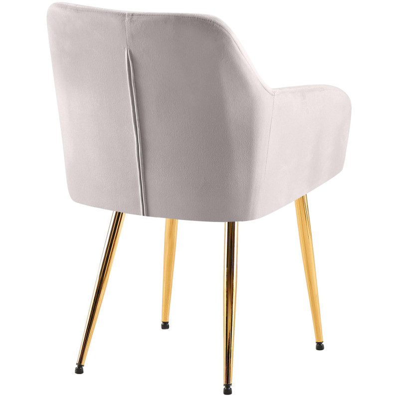 Lot de 2 chaises de salle à manger en velours Monett G