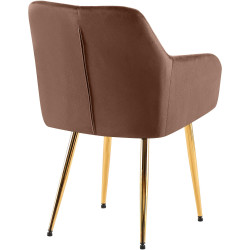 Lot de 2 chaises de salle à manger en velours Monett G