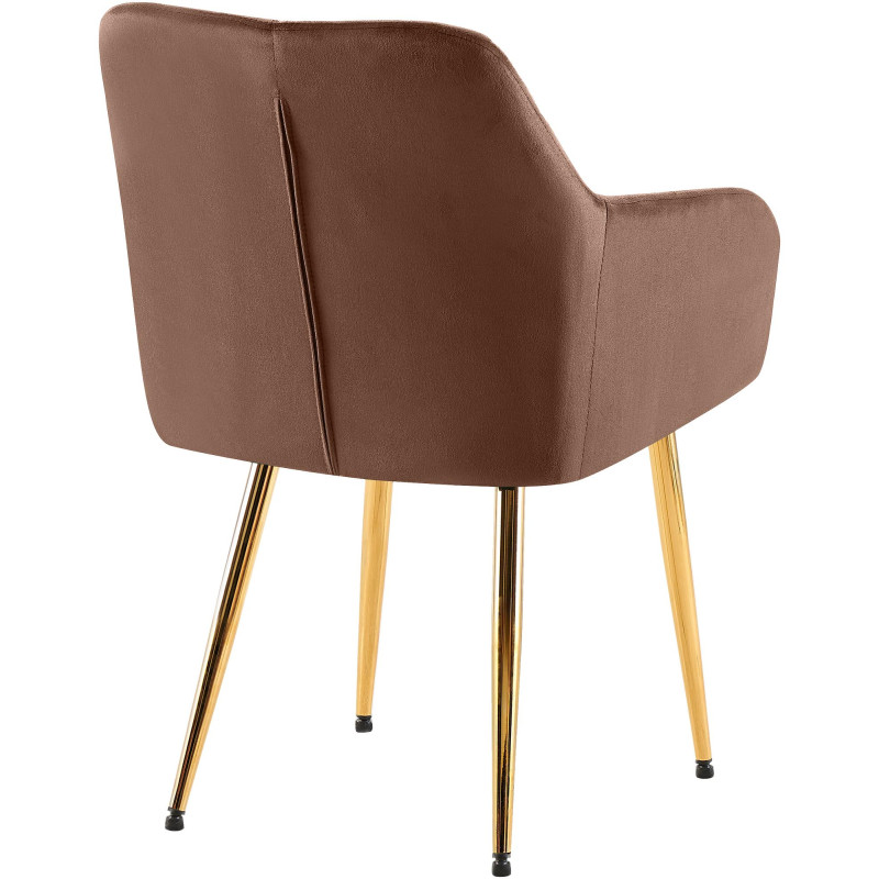 Lot de 2 chaises de salle à manger en velours Monett G