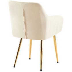 Lot de 2 chaises de salle à manger en velours Monett G