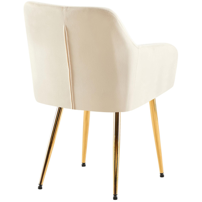 Lot de 2 chaises de salle à manger en velours Monett G
