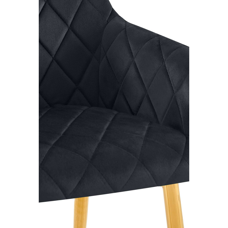 Lot de 2 chaises de salle à manger en velours Monett G