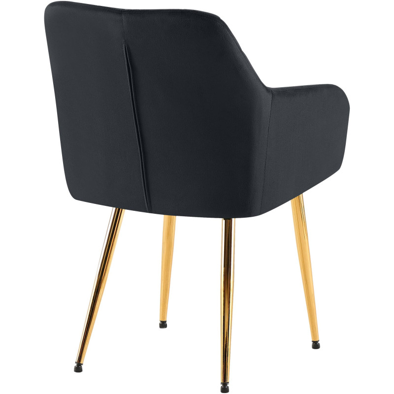 Lot de 2 chaises de salle à manger en velours Monett G