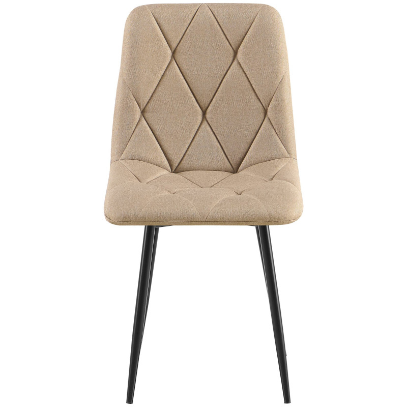 Lot de 2 chaises de salle à manger en tissu Clairton