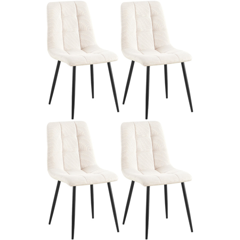 Ensemble de 4 chaises de salle à manger Tilde Cord