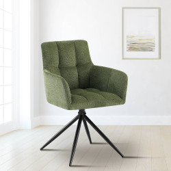 Lot de 2 chaises de salle à manger en tissu Jonah