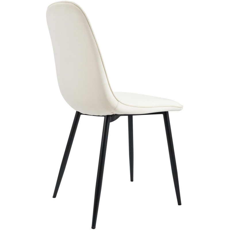 Lot de 2 chaises de salle à manger Maryam en velours