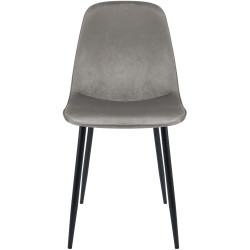 Lot de 2 chaises de salle à manger Maryam en velours