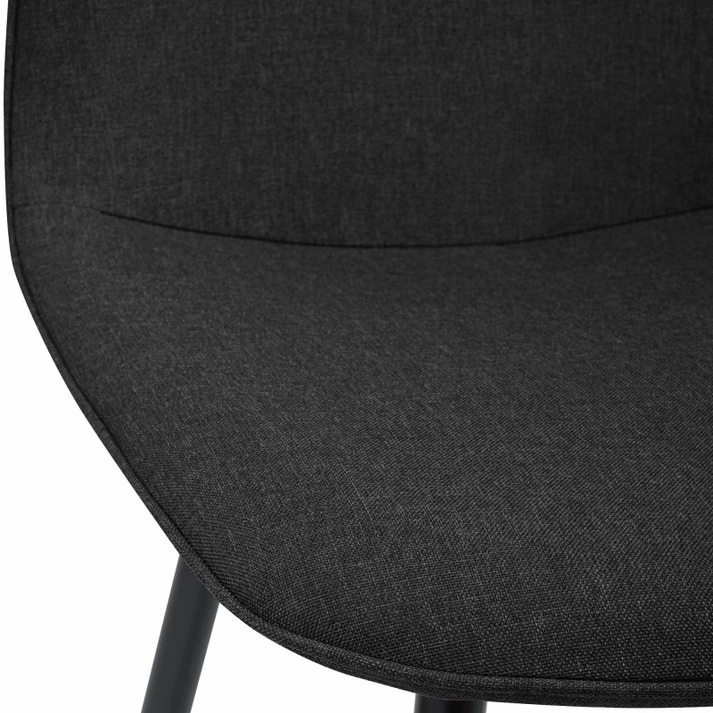 Lot de 2 chaises de salle à manger en tissu Maryam