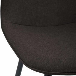 Lot de 2 chaises de salle à manger en tissu Maryam